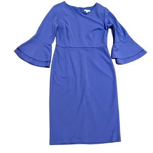 New York & Co size 6 lavender dress with bell sleeves